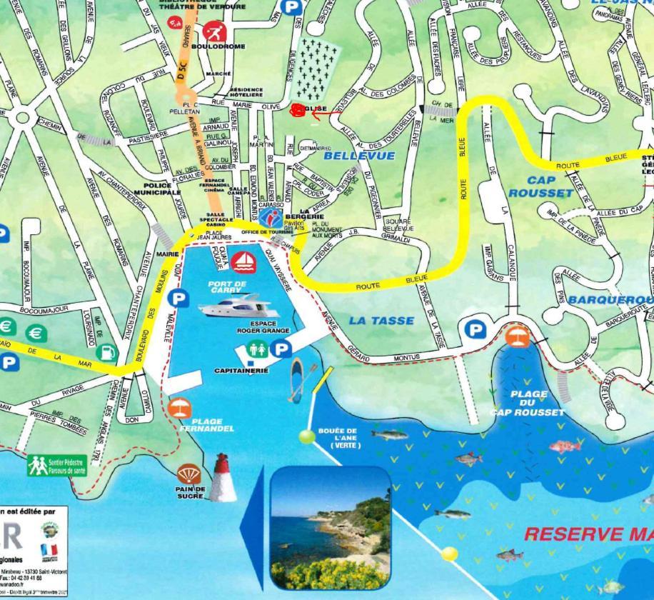 Grand Studio Terrasse De Standing, Pleine Vue Village Et Mer Кари Ле Рует Екстериор снимка